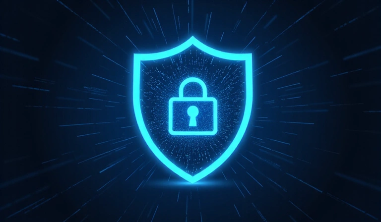 Shield icon representing data security and protection